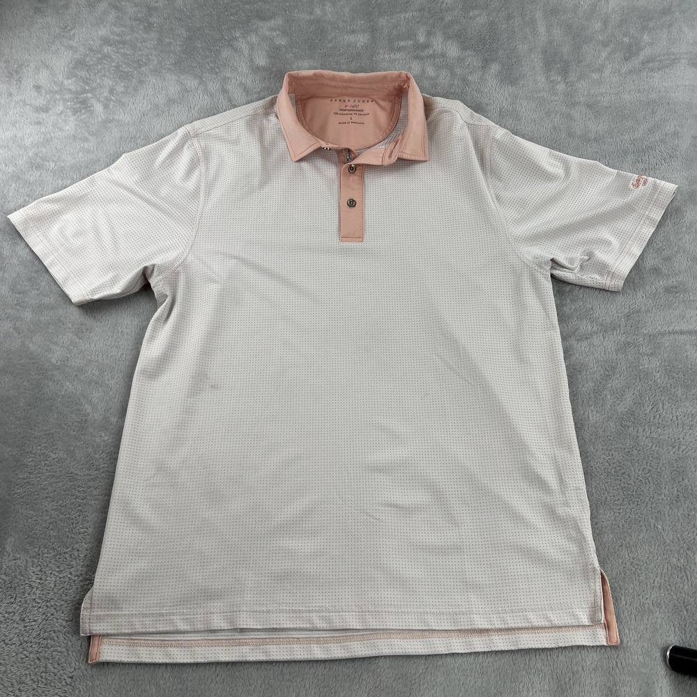 Bobby Jones X H2O Performance Golf Polo L Pink Men Eagle Springs Golf Course